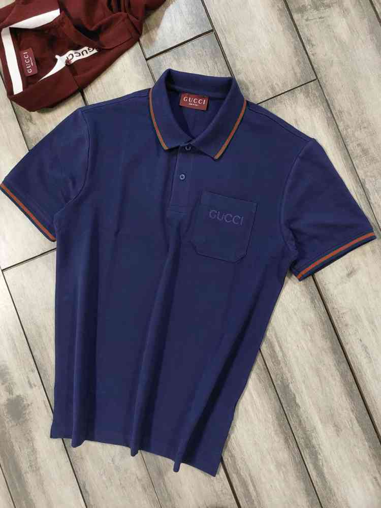 Gucci Blue Premium Quality Polo T-shirt-thumb-1