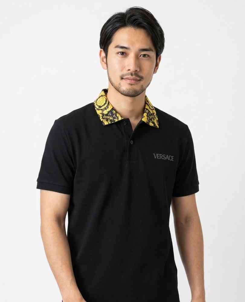 Black Versace White Premium Quality Polo T-shirt