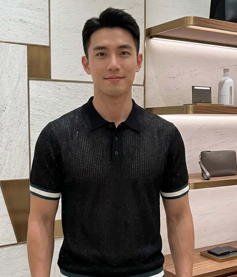Black Barocco White Premium Quality Polo T-shirt