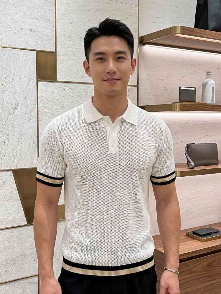 Barocco White Premium Quality Polo T-shirt-thumb-0