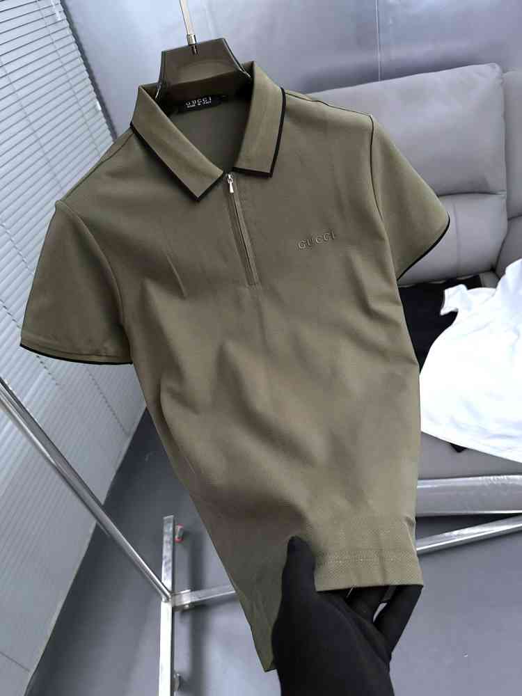 Gucci Grey Premium Quality Polo T-shirt-thumb-1