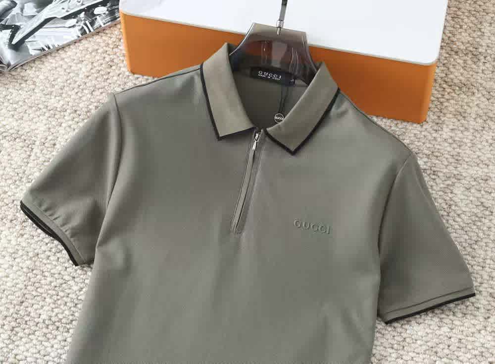 Gucci Grey Premium Quality Polo T-shirt-thumb-2