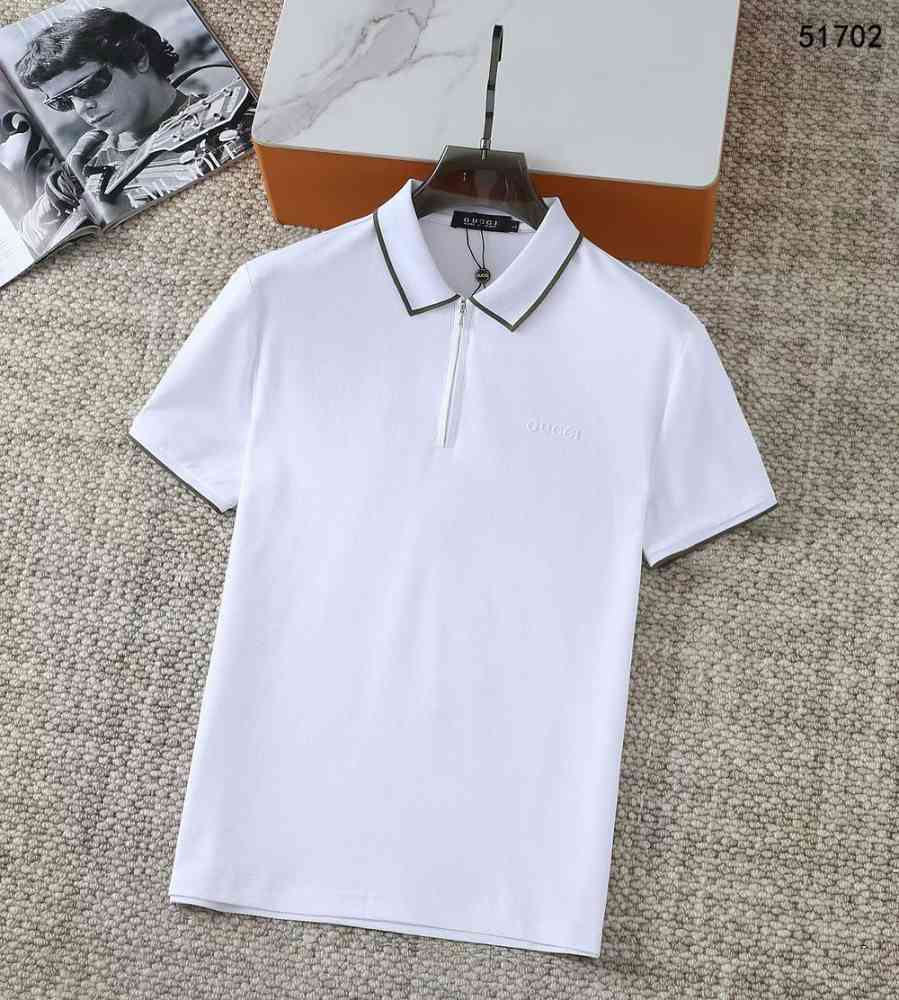 White Gucci Blue Premium Quality Polo T-shirt