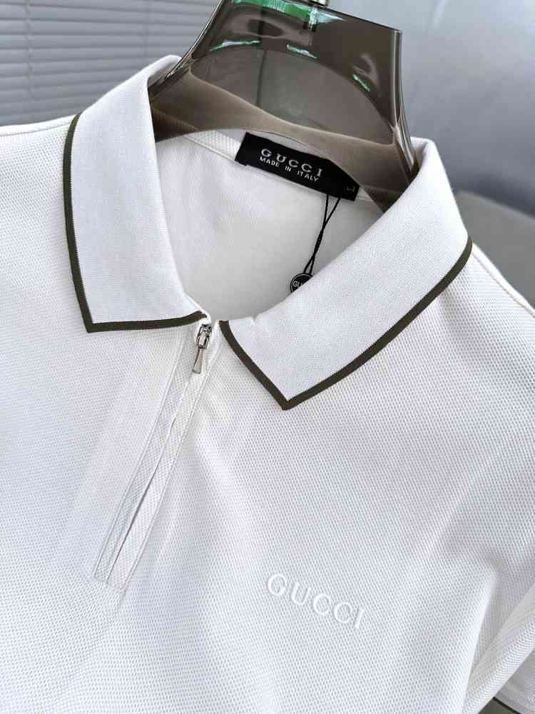 Gucci White Premium Quality Polo T-shirt-thumb-2