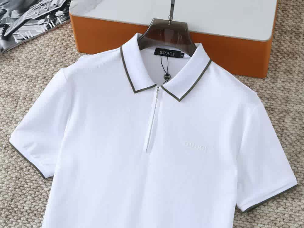 Gucci White Premium Quality Polo T-shirt-thumb-3