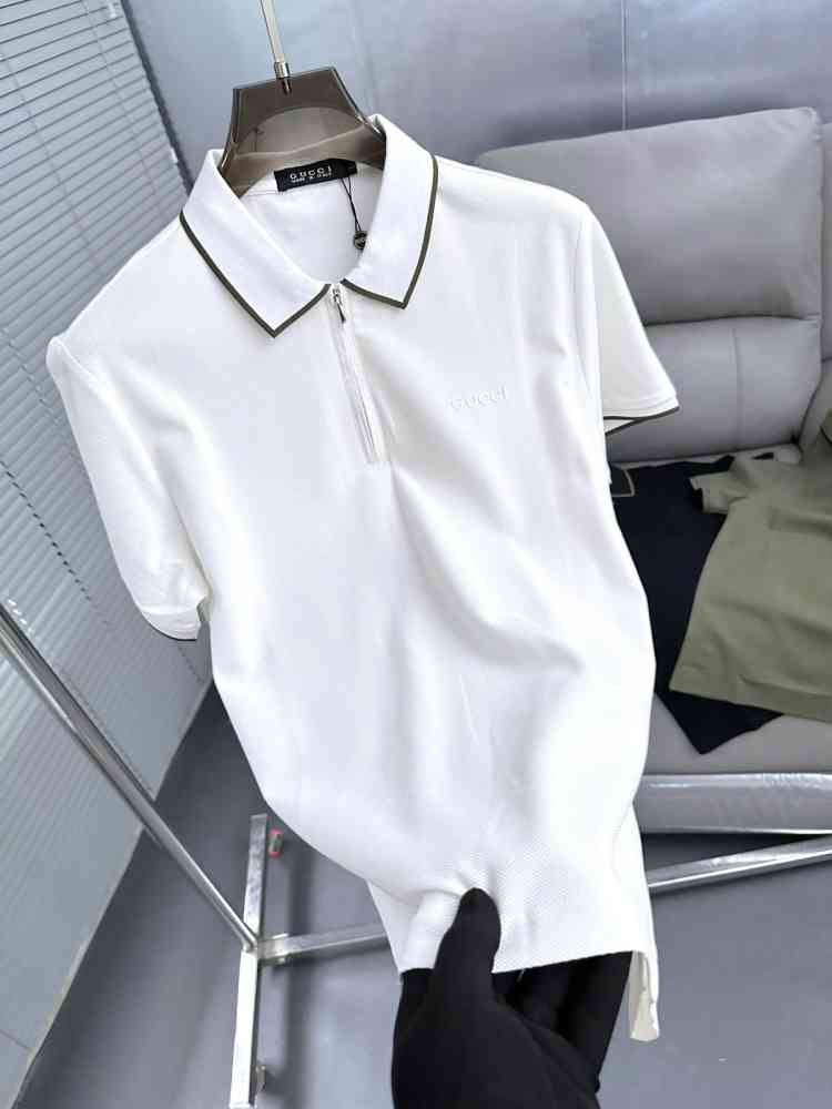 Gucci White Premium Quality Polo T-shirt-thumb-1