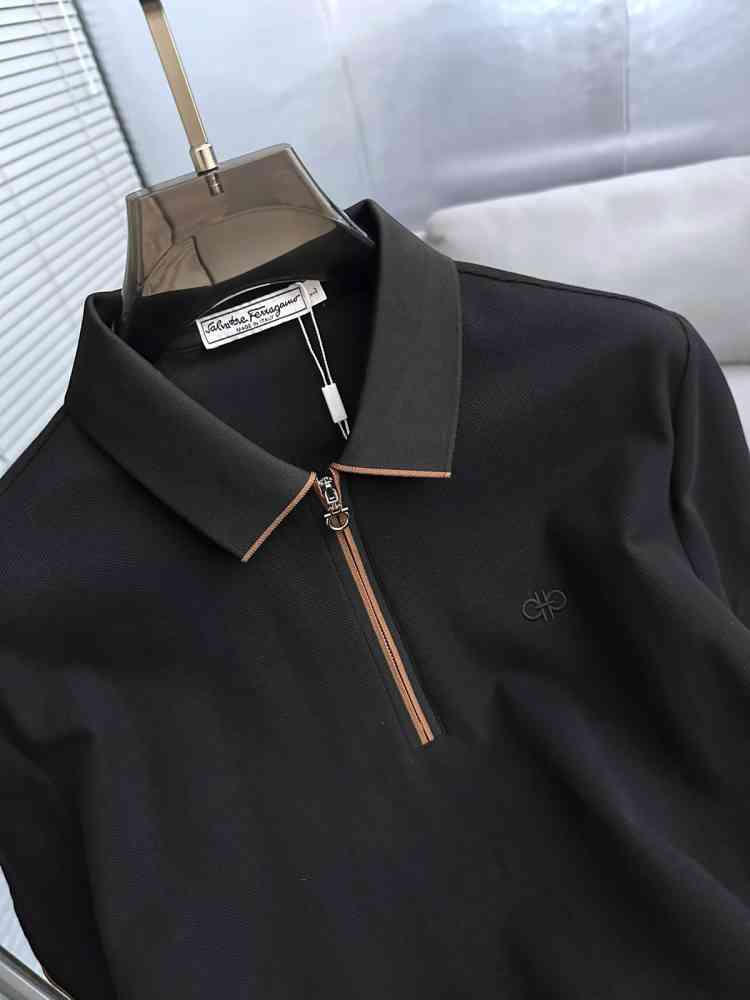 Salvatore Ferragamo Black Premium Luxury T-shirt-thumb-1
