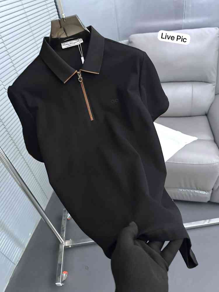 Salvatore Ferragamo Black Premium Luxury T-shirt-thumb-2
