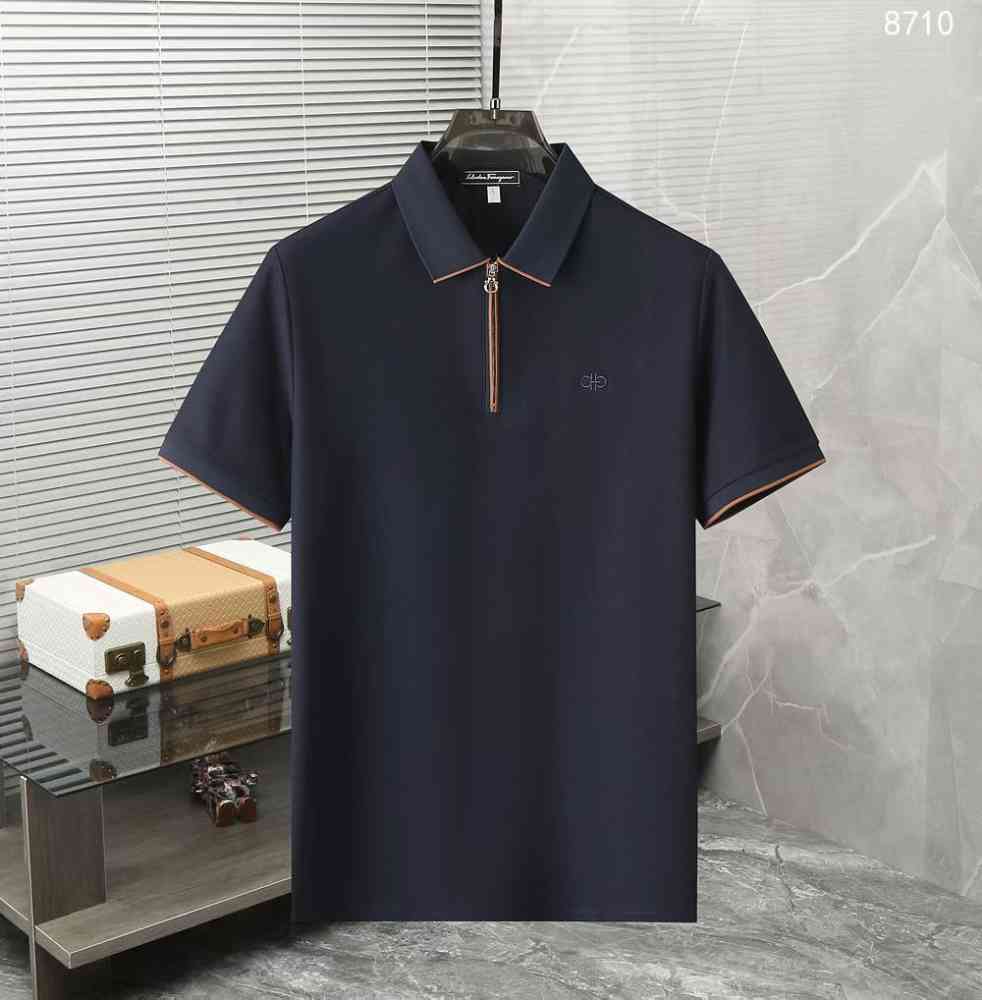 Blue Salvatore Ferragamo White Premium Luxury T-shirt