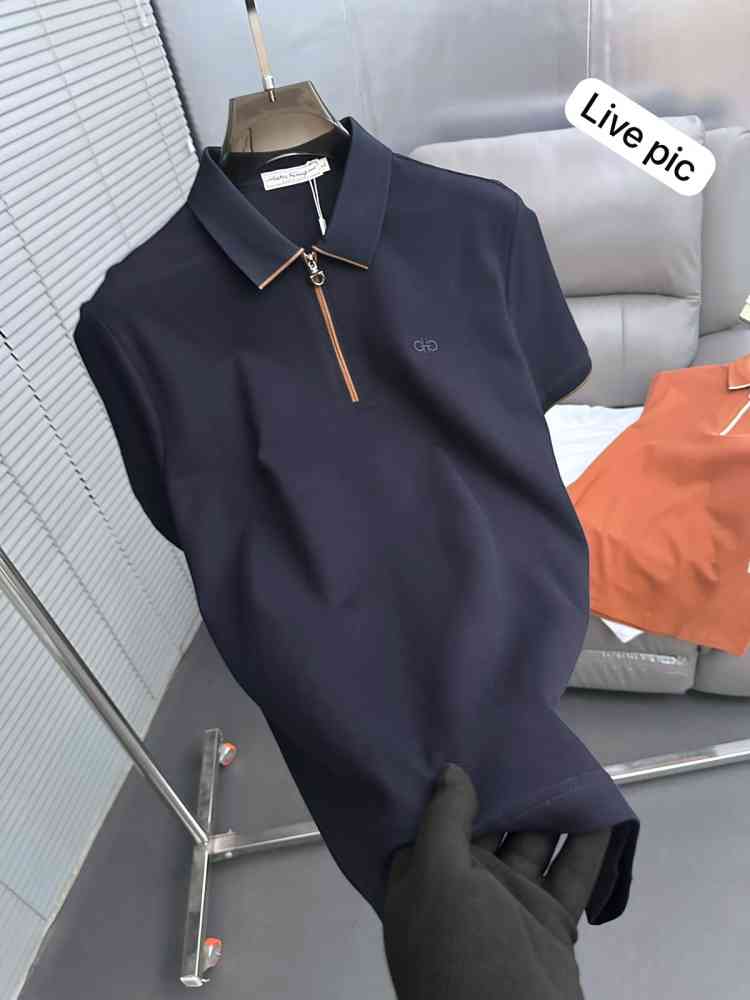 Salvatore Ferragamo Blue Premium Luxury T-shirt-thumb-1
