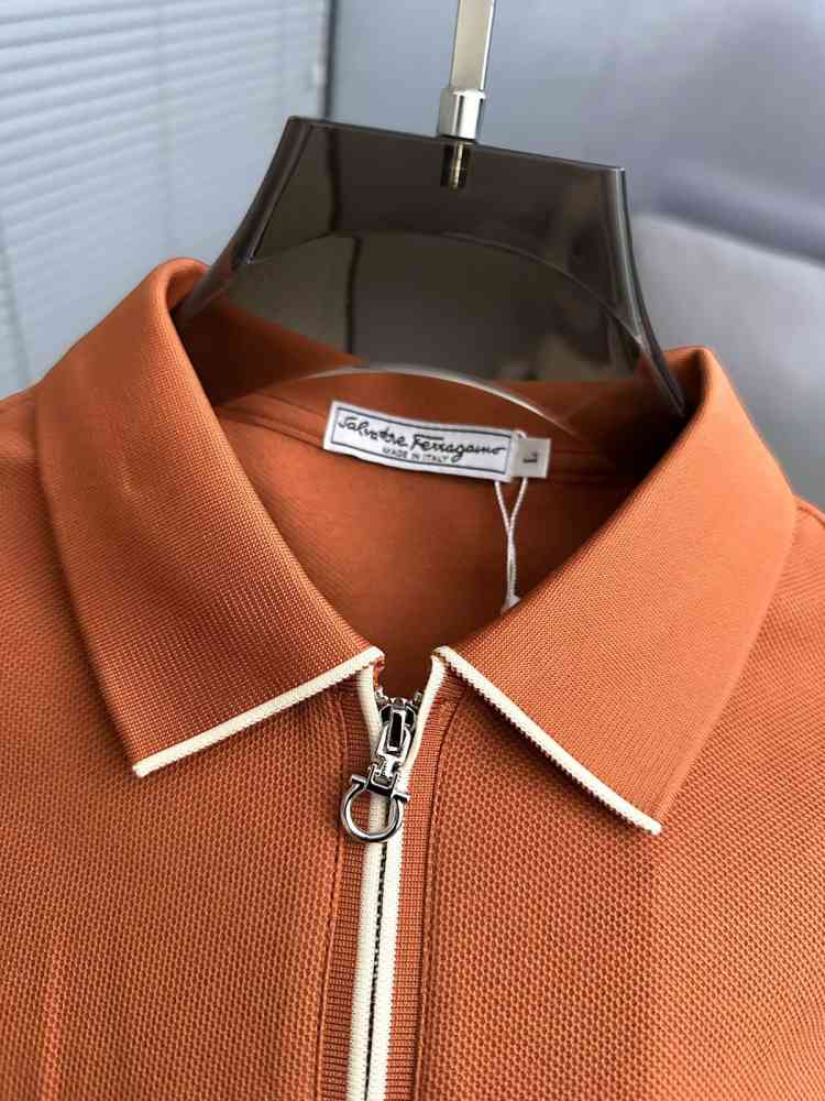 Salvatore Ferragamo Brown Premium Luxury T-shirt-thumb-2