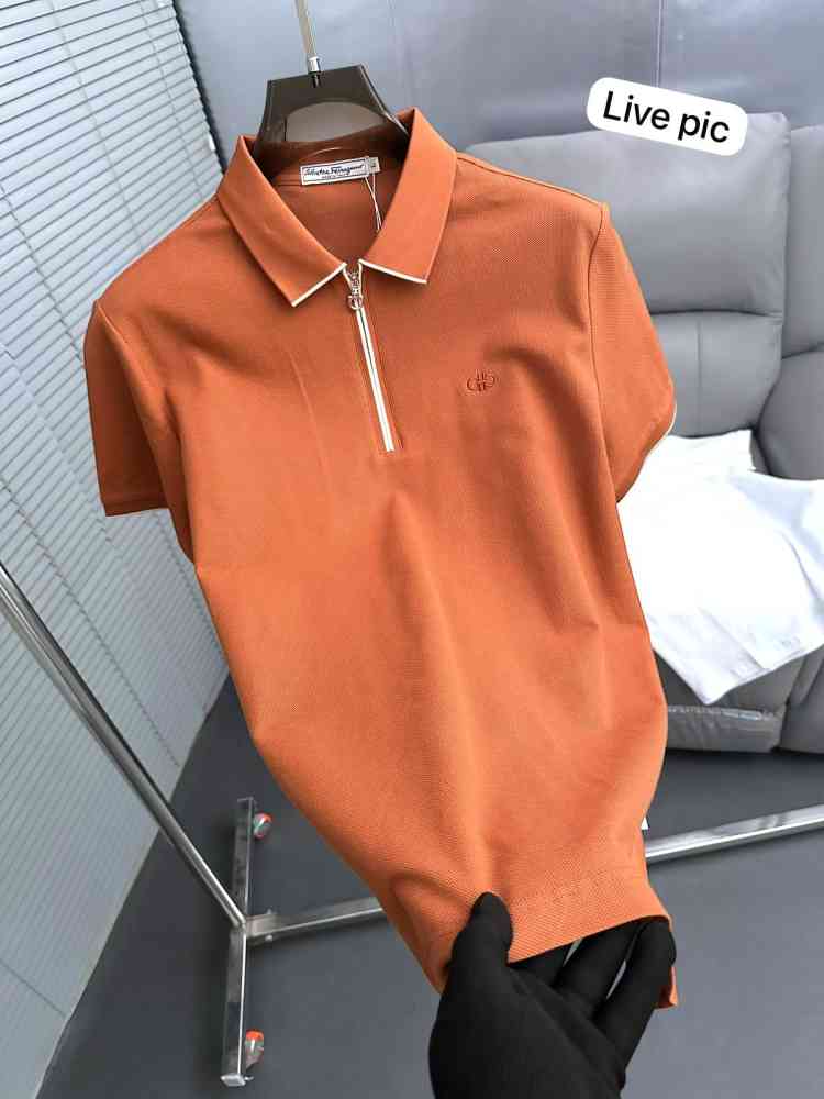 Salvatore Ferragamo Brown Premium Luxury T-shirt-thumb-1