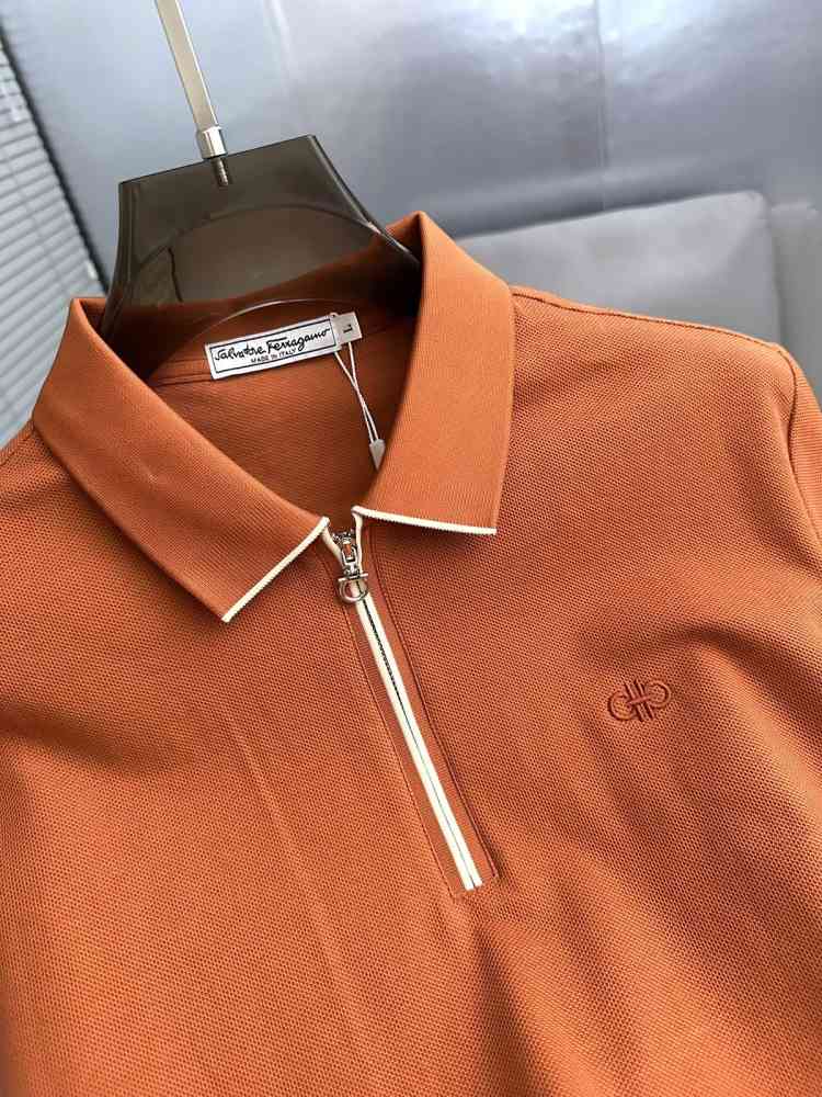 Salvatore Ferragamo Brown Premium Luxury T-shirt-thumb-3
