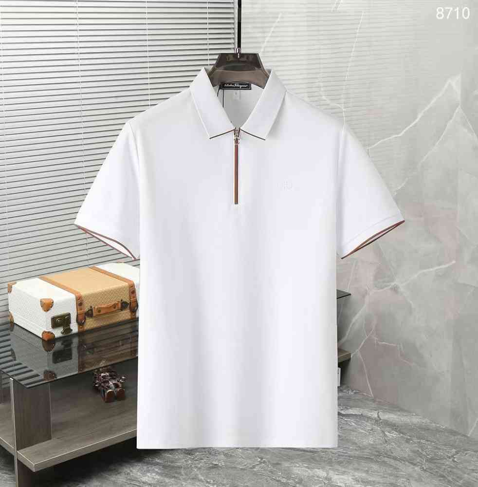 Salvatore Ferragamo White Premium Luxury T-shirt-thumb-0