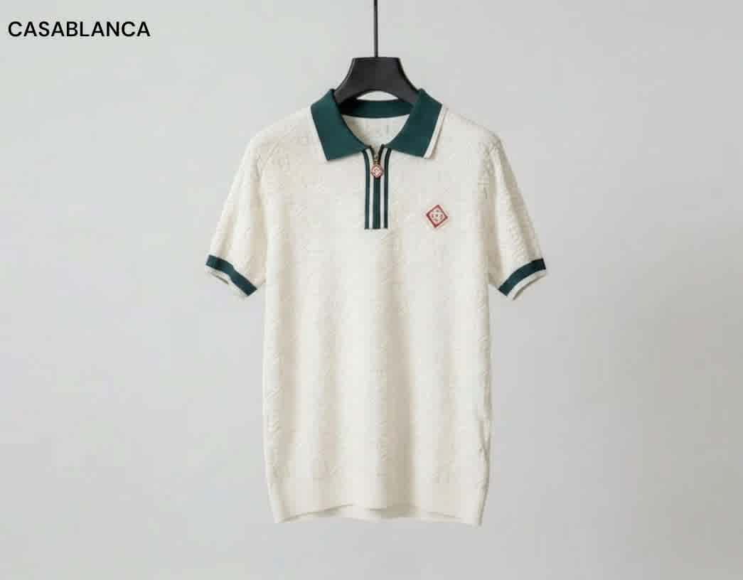White Casablanca Green Premium Quality T-shirt