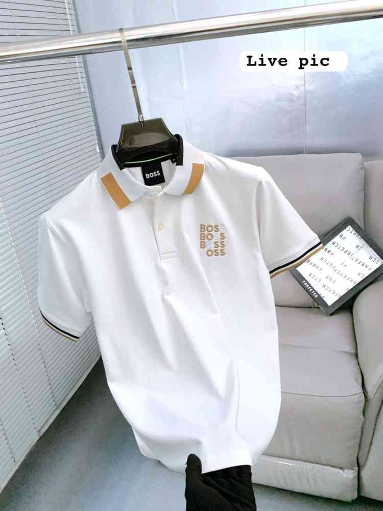 Hugo Boss White Premium Quality Tees-thumb-1