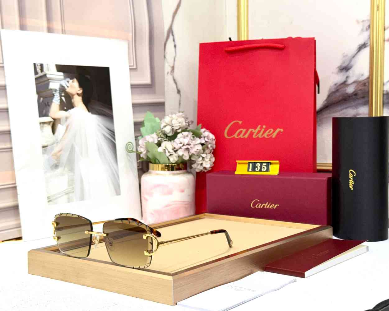 Cartier Colour Changing Lens Brown Premium Sunglasses-thumb-0