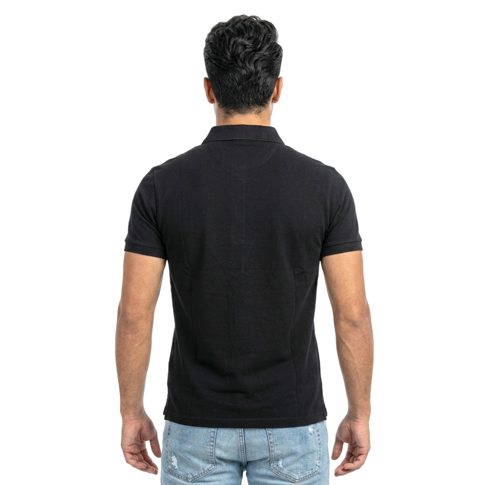 Fendi Black Premium Quality Polo Tees-1