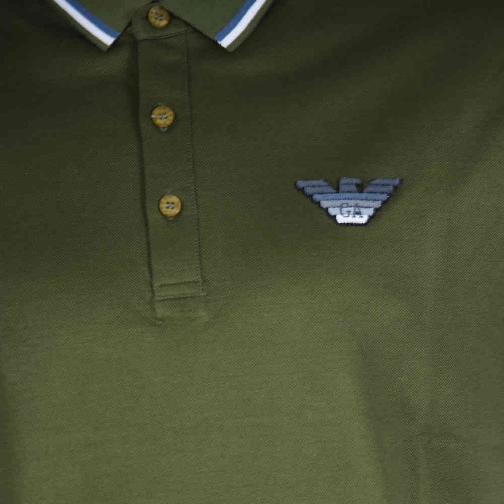 Giorgio Armani Embossed Logo Green Premium T-shirt-5
