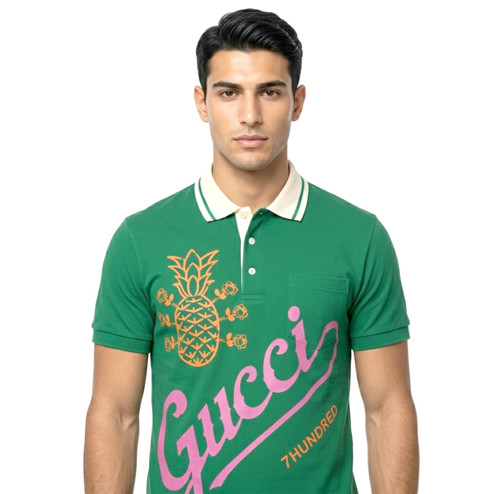 Gucci Pineapple Print Green Premium T-shirt-3