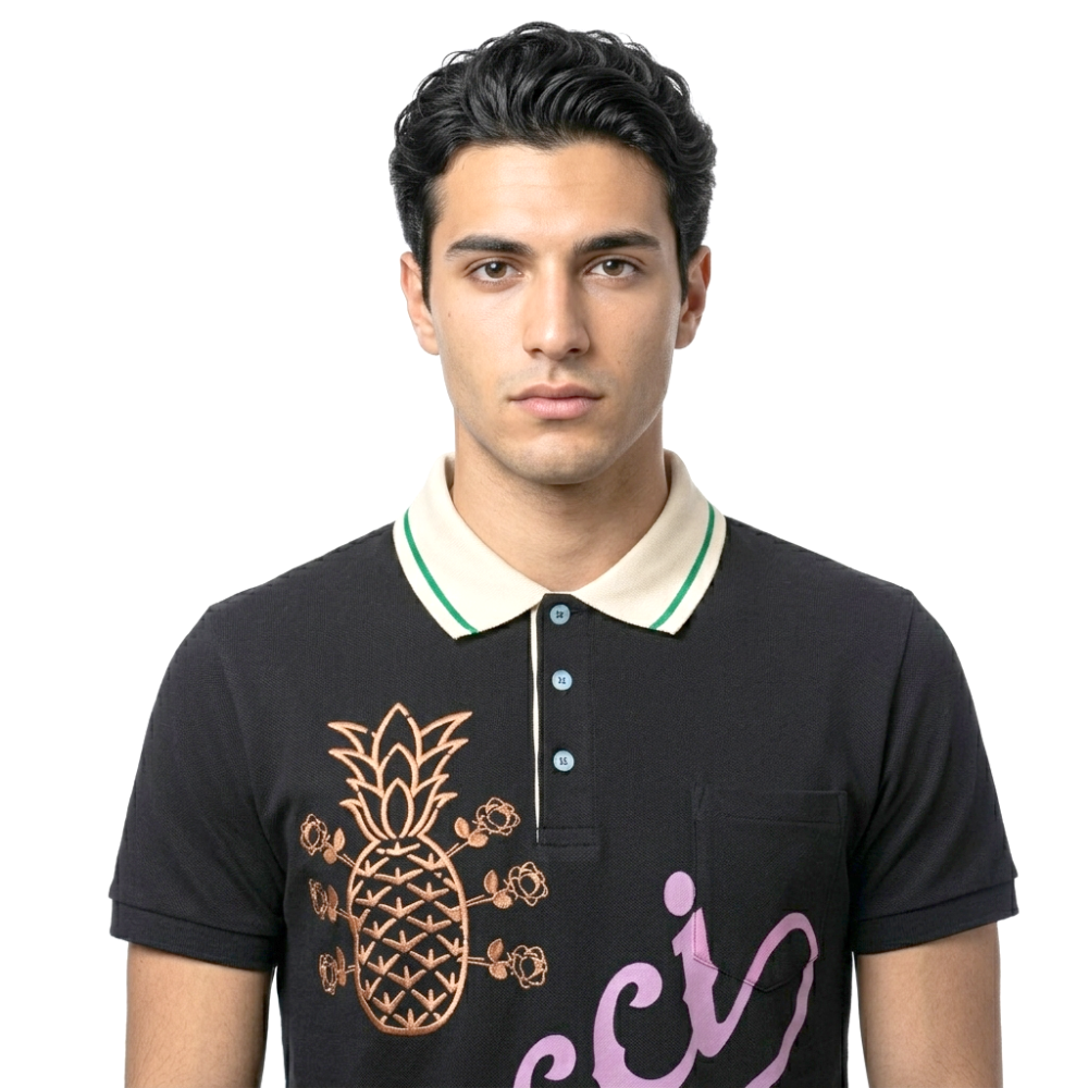 Gucci Pineapple Print Black Premium T-shirt-3
