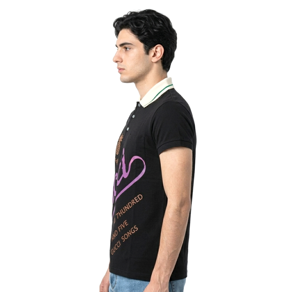 Gucci Pineapple Print Black Premium T-shirt-1
