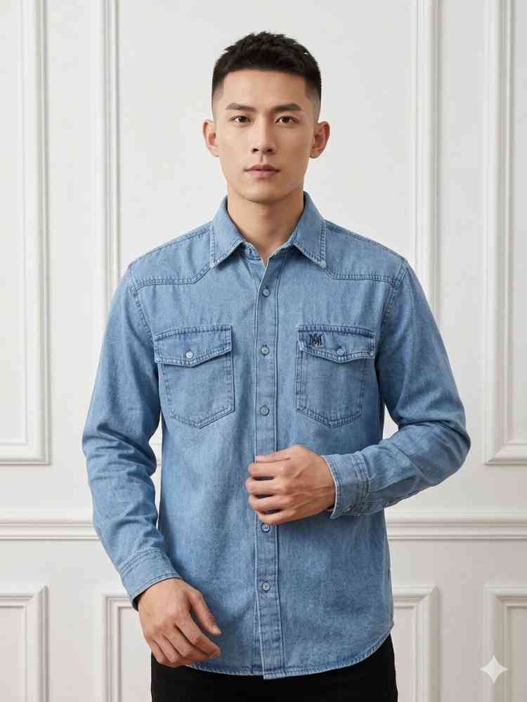 Amiri Blue Premium Quality Men's Shirts-thumb-0