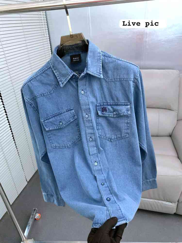 Amiri Blue Premium Quality Men's Shirts-thumb-1