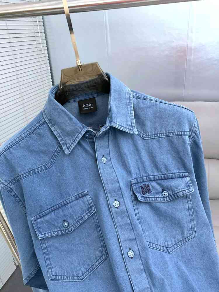 Amiri Blue Premium Quality Men's Shirts-thumb-2