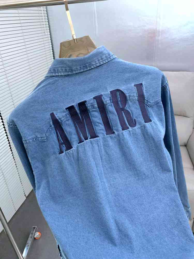 Amiri Blue Premium Quality Men's Shirts-thumb-3