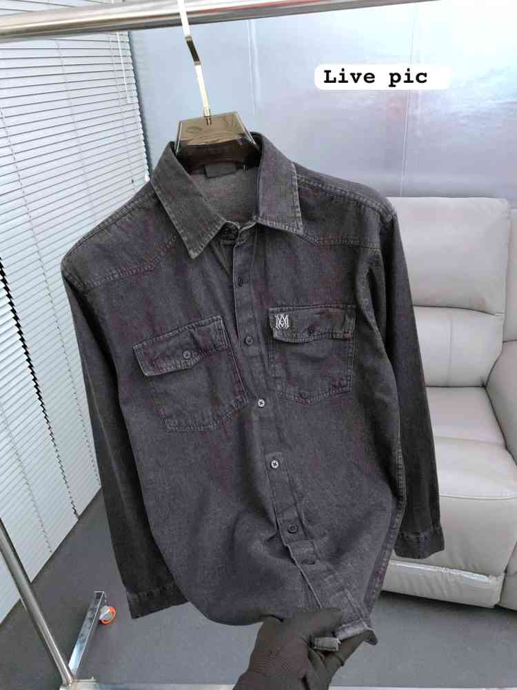 Amiri Black Premium Quality Men's Shirts-thumb-2