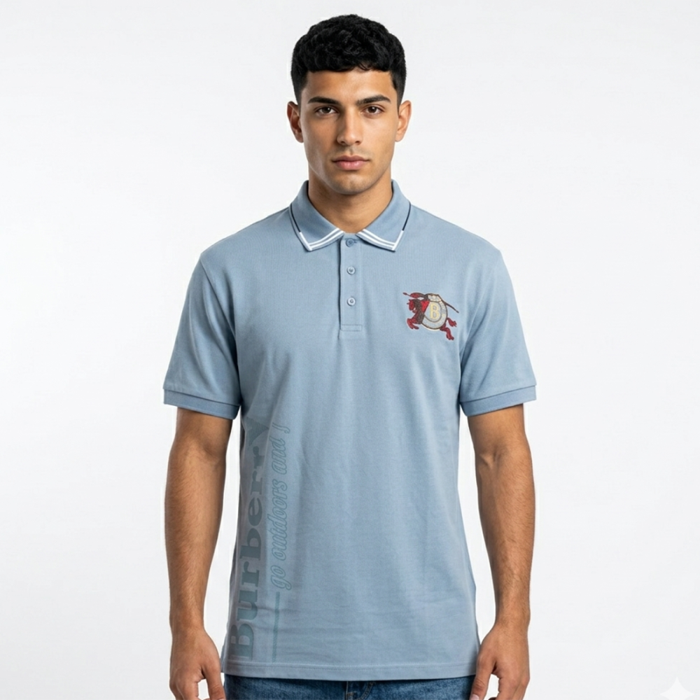 Grey Burberry Black Premium Quality Tees
