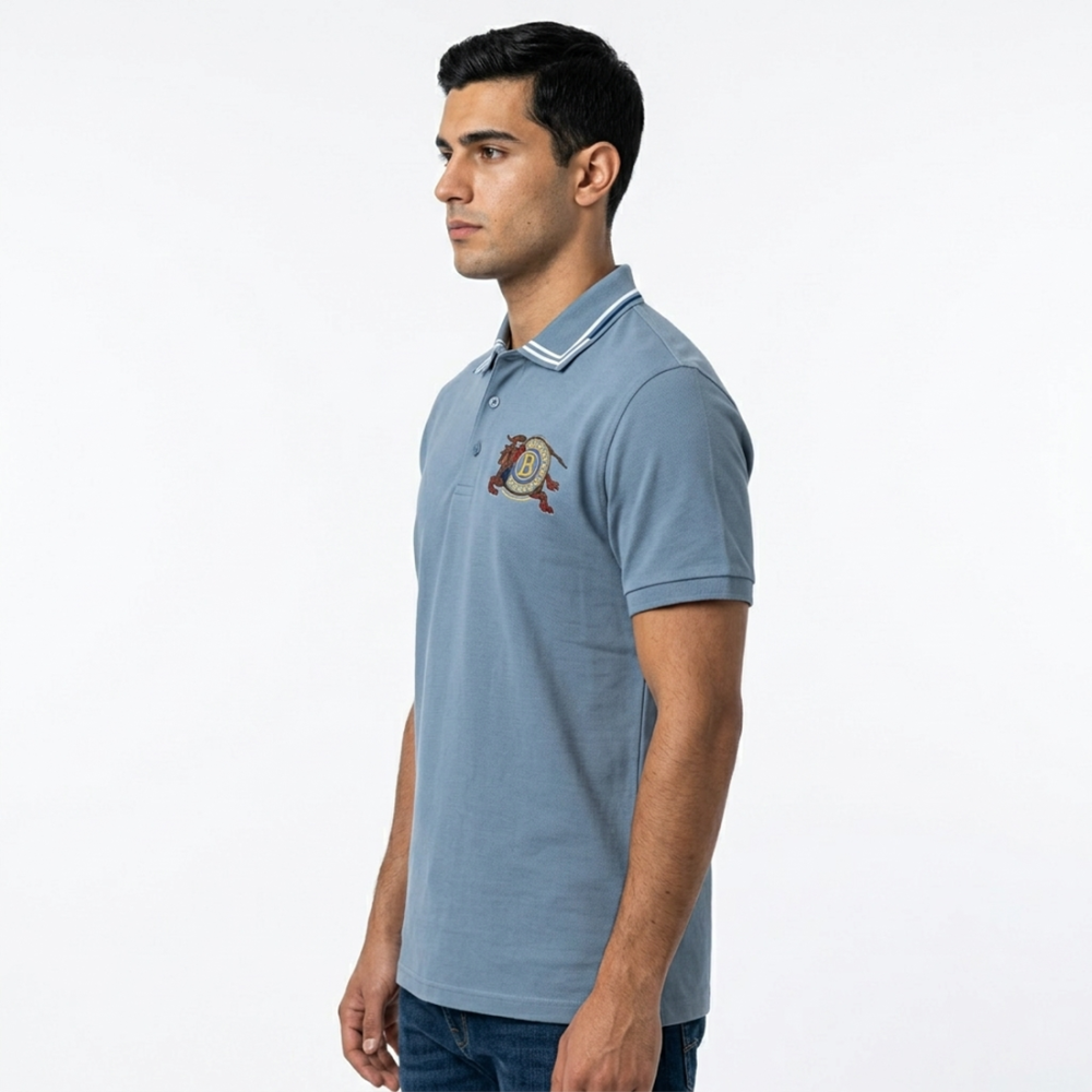 Burberry Grey Premium Quality Tees-thumb-1