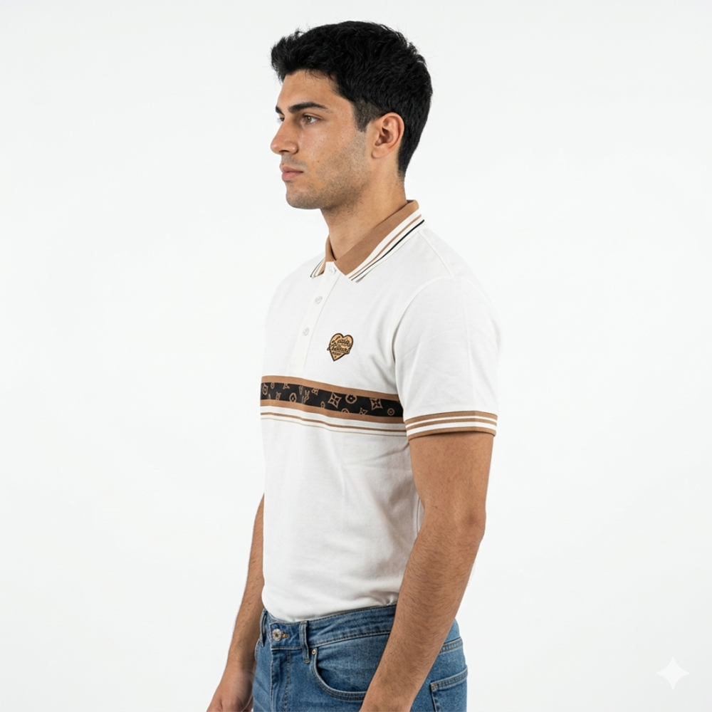 Louis Vuitton White Premium Quality Tees-1