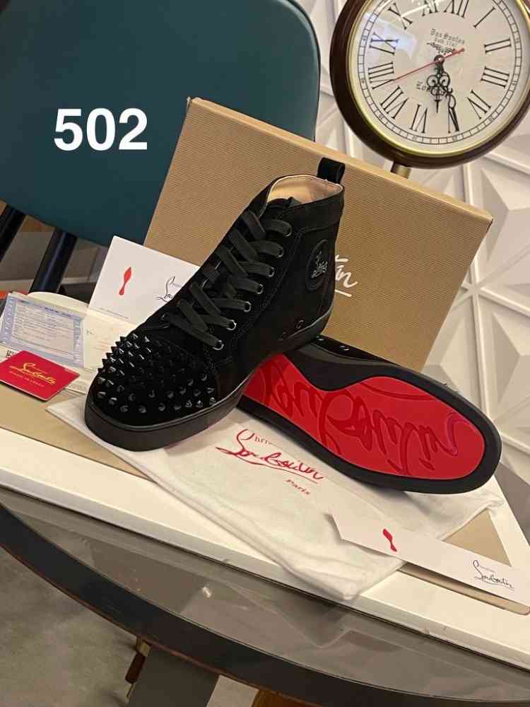 Christian Louboutin Junior leather Black Sneakers-thumb-1