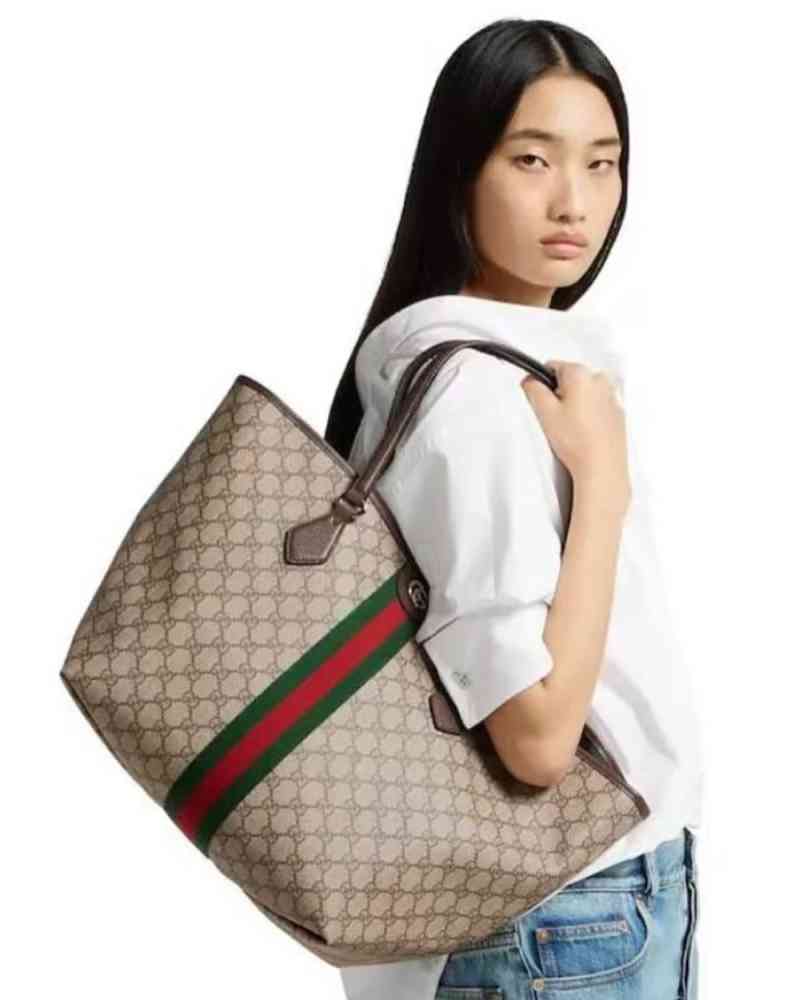 Gucci Jackie Boston Brown Tote Bag-thumb-2