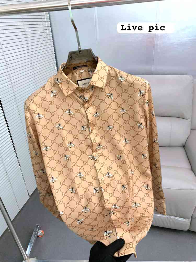 Gucci Brown Premium Quality Cotton Shirt-thumb-1