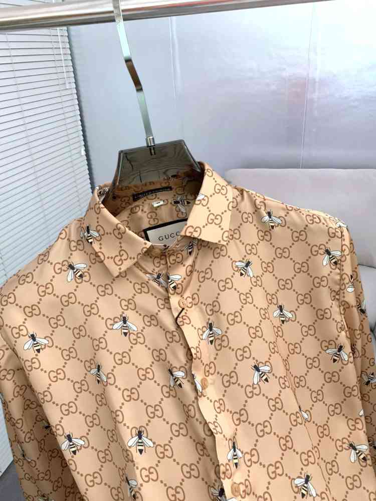 Gucci Brown Premium Quality Cotton Shirt-thumb-2