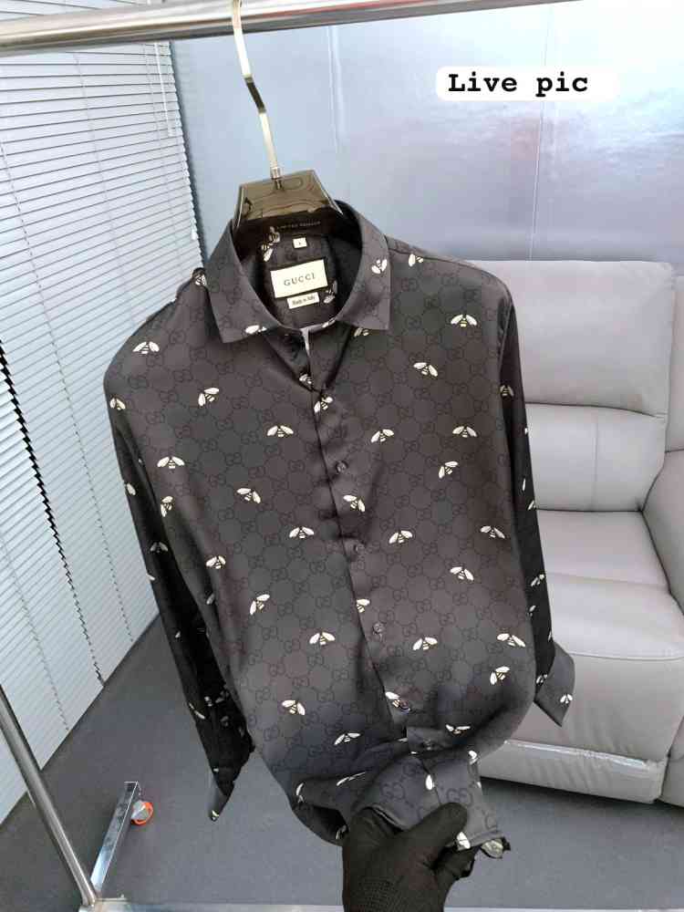 Gucci Black Premium Quality Cotton Shirt-thumb-2
