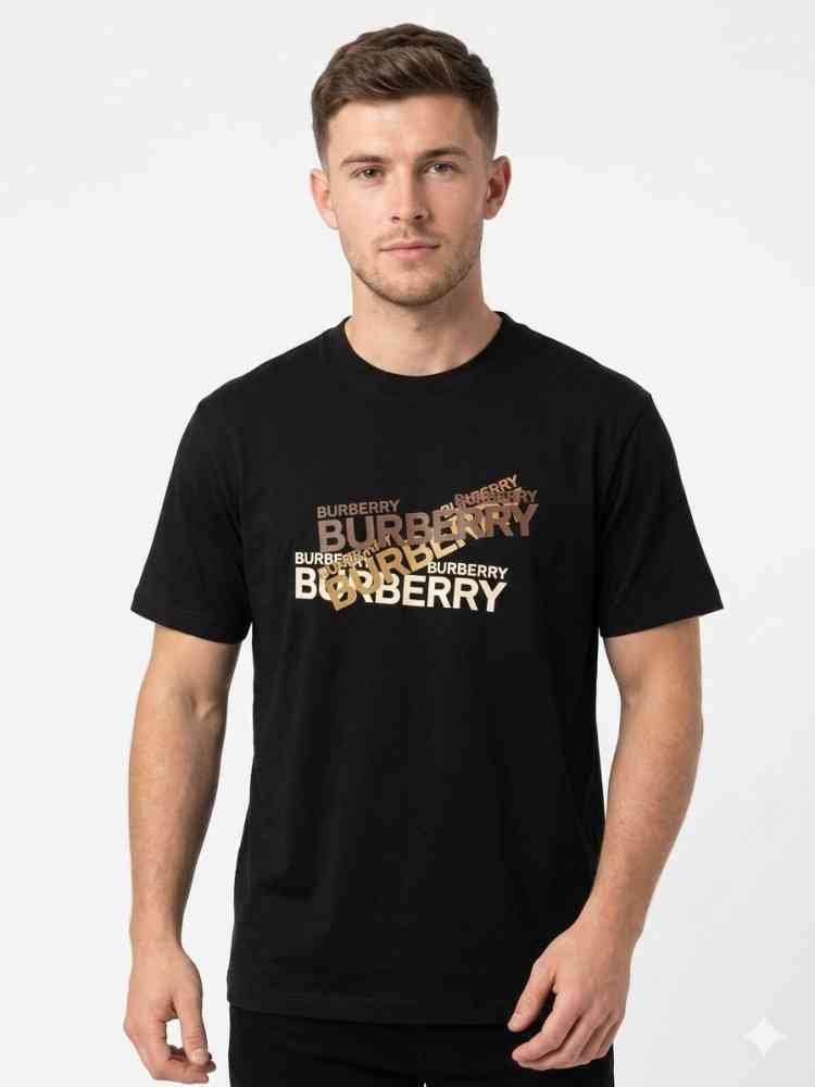 Black Burberry White Premium Exclusive Polo T-shirt