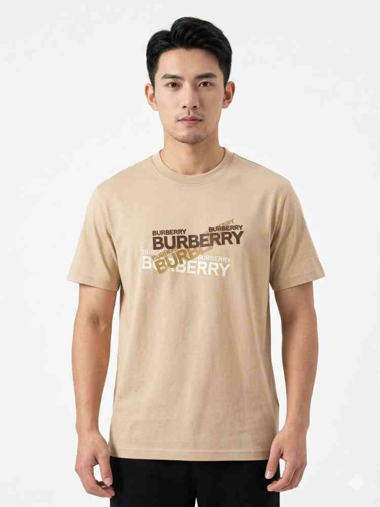 Brown Burberry White Premium Exclusive Polo T-shirt