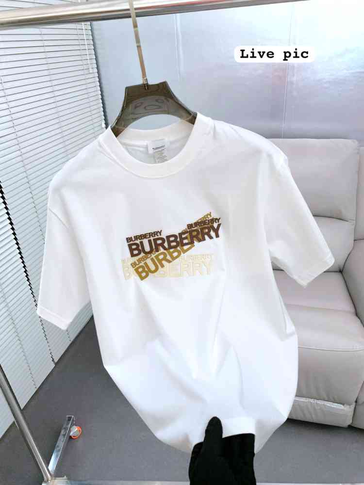 Burberry White Premium Exclusive Polo T-shirt-thumb-2