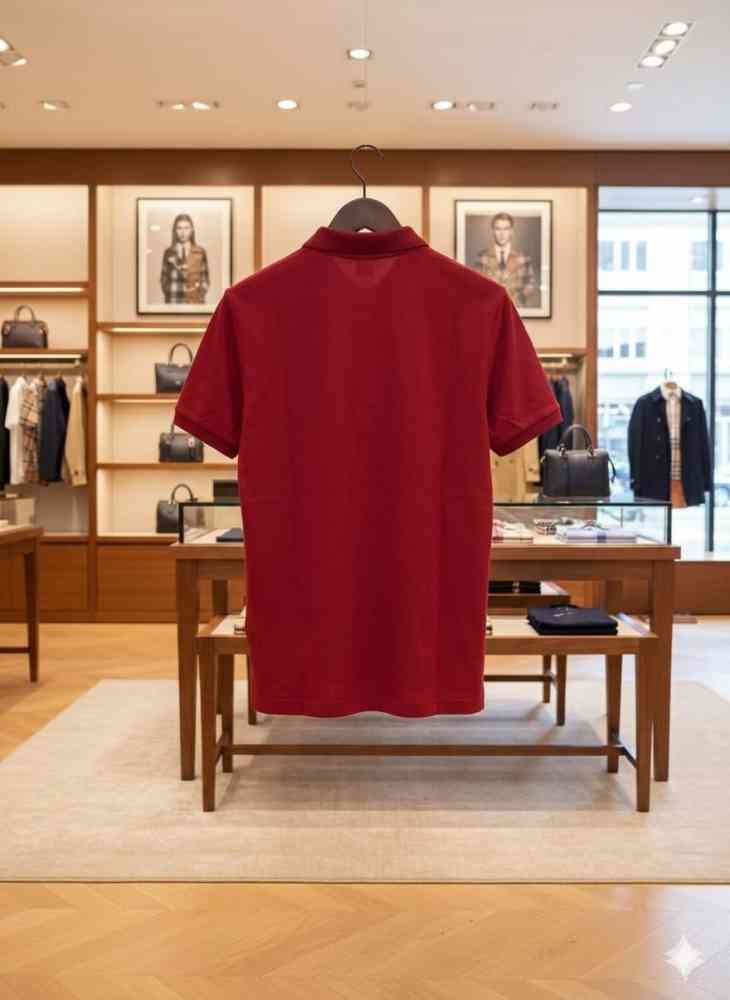 Burberry Red Premium Exclusive Polo T-shirt-4