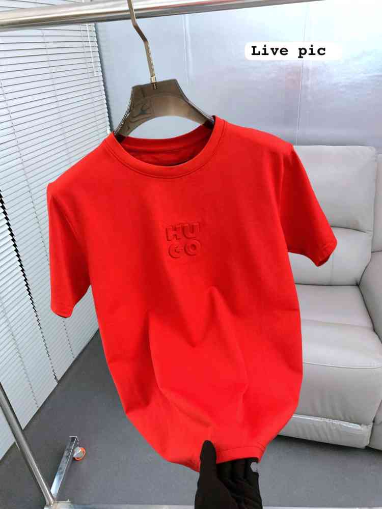 Hugo Boss Red Premium Quality Polo Tees-thumb-1