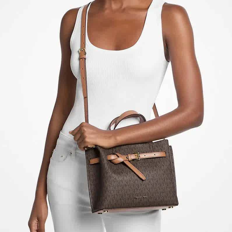 Michael Kors Emilia Medium Dark Brown Tote Bag-1