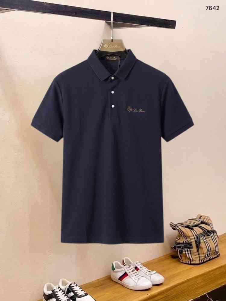 Blue Loro Piana White Premium Quality T-Shirt