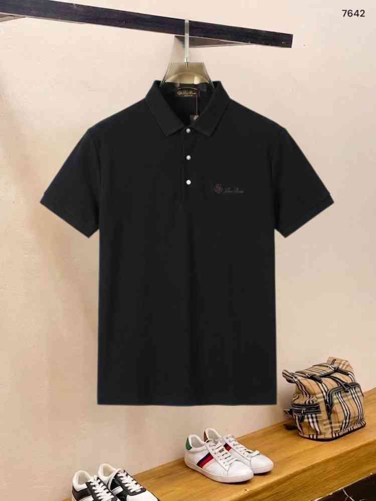 Black Loro Piana White Premium Quality T-Shirt