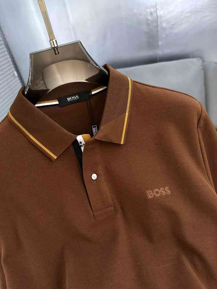 Hugo Boss Brown Premium Quality Tees-thumb-2