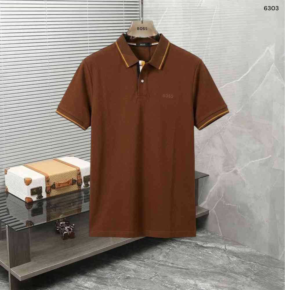 Hugo Boss Brown Premium Quality Tees-thumb-0