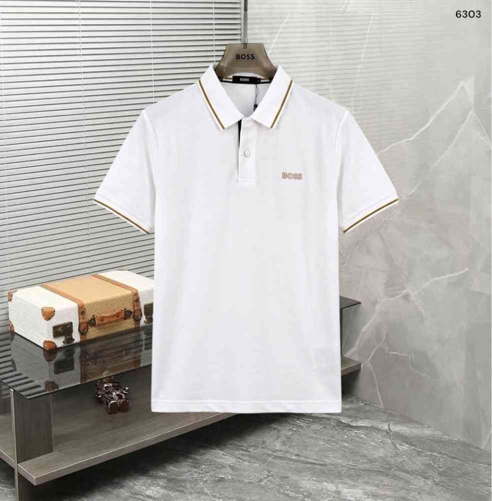 White Hugo Boss Brown Premium Quality Tees